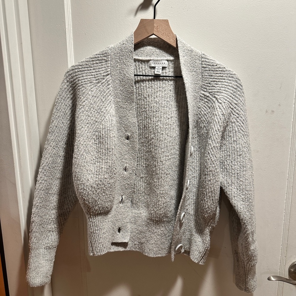 Topshop Light Gray Women's Cardigan